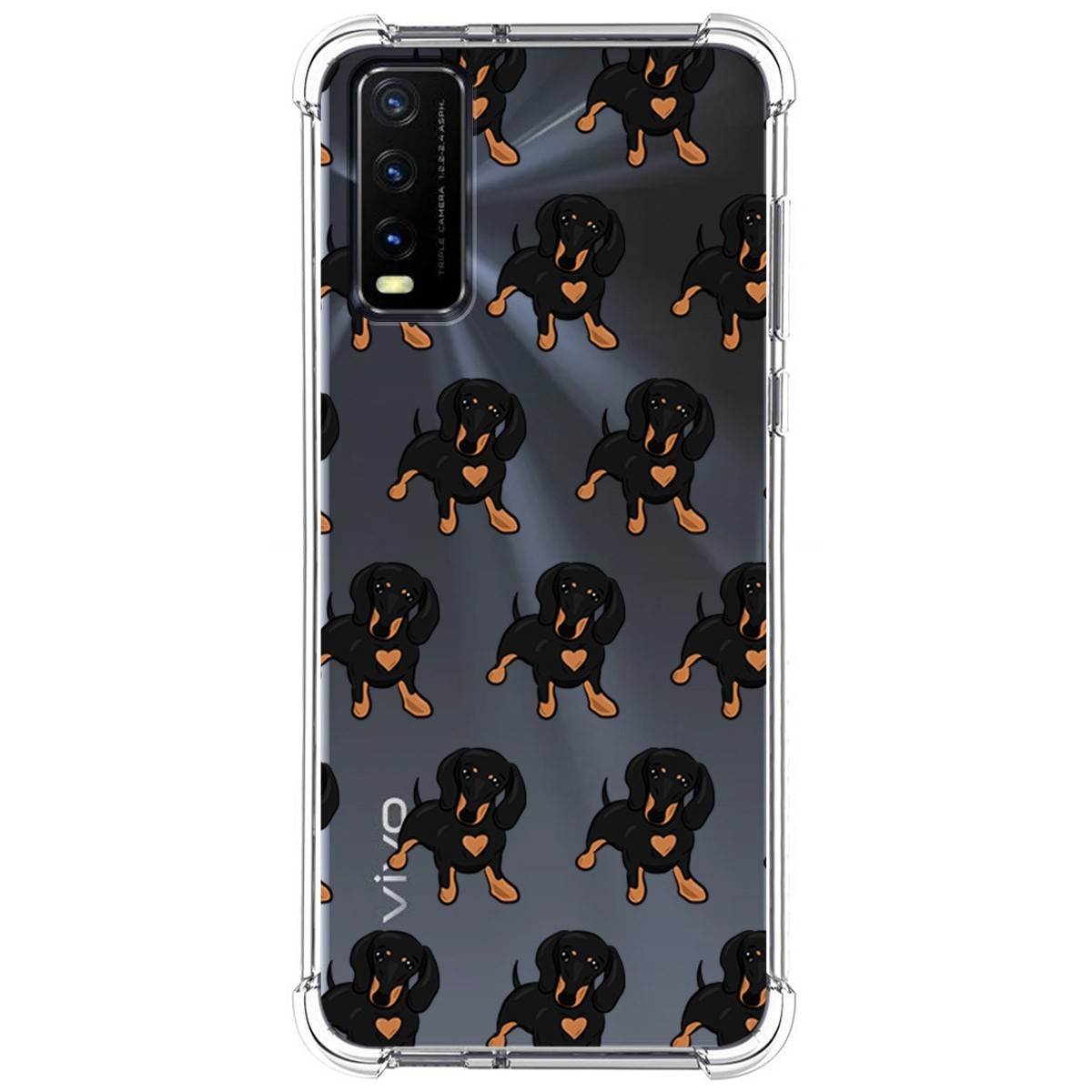 Funda Silicona Antigolpes para Vivo Y20s / Y11s diseño Perros 10 Dibujos