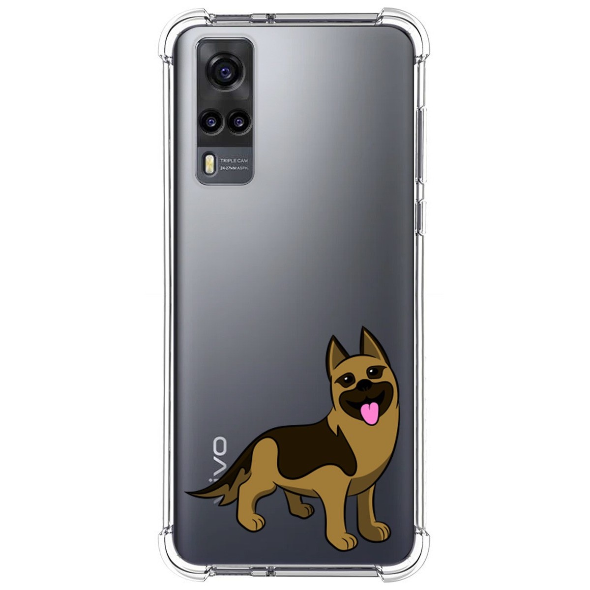 Funda Silicona Antigolpes para Vivo Y52 5G / Y72 5G diseño Perros 03 Dibujos