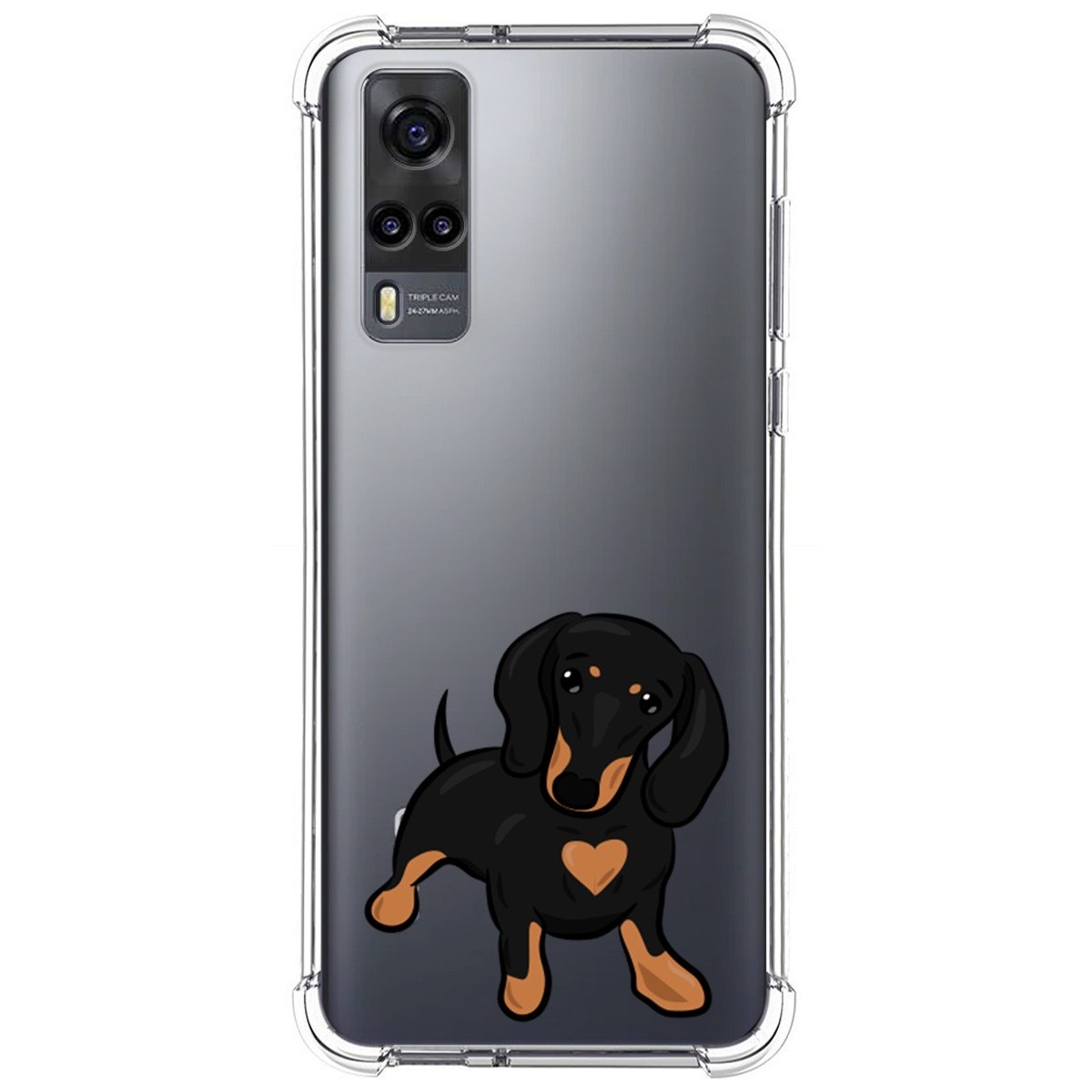 Funda Silicona Antigolpes para Vivo Y52 5G / Y72 5G diseño Perros 04 Dibujos