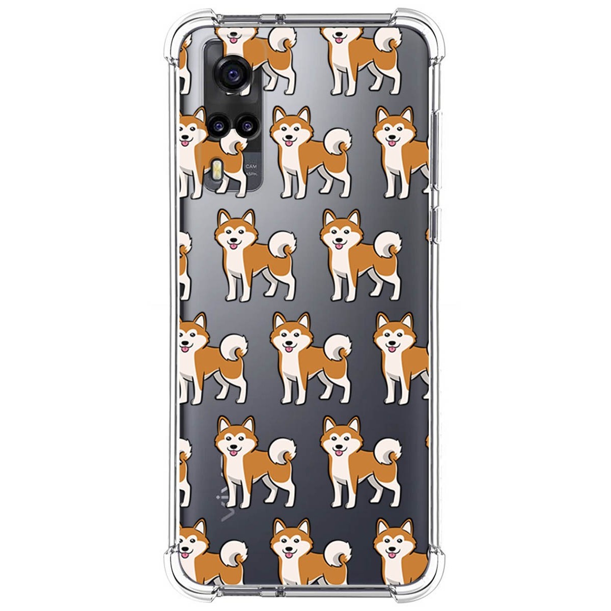 Funda Silicona Antigolpes para Vivo Y52 5G / Y72 5G diseño Perros 08 Dibujos