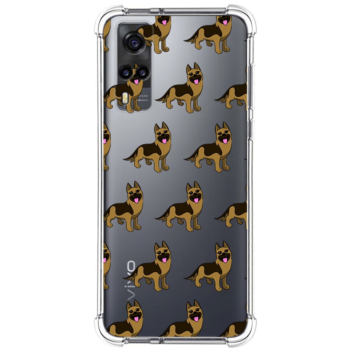 Funda Silicona Antigolpes para Vivo Y52 5G / Y72 5G diseño Perros 09 Dibujos