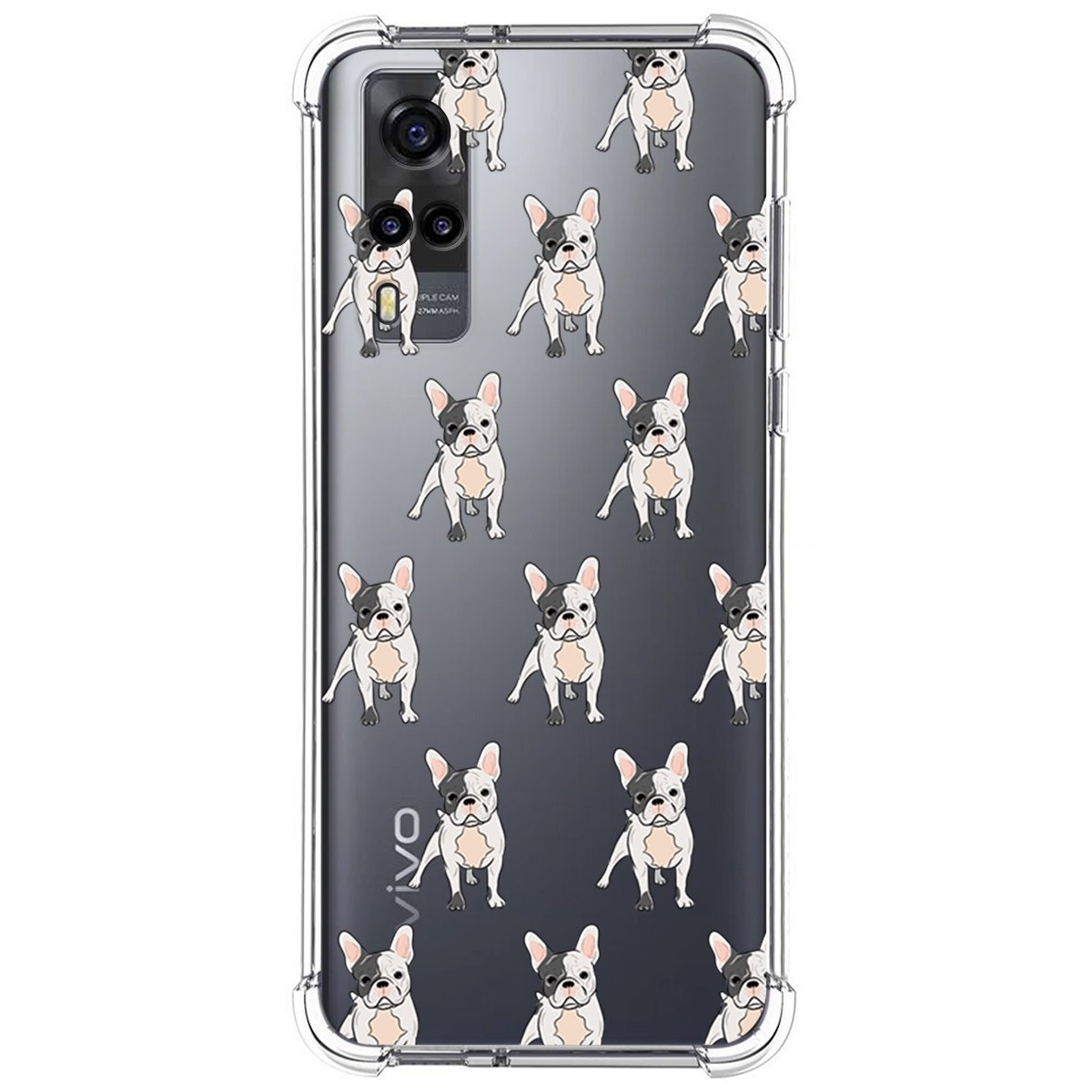 Funda Silicona Antigolpes para Vivo Y52 5G / Y72 5G diseño Perros 12 Dibujos