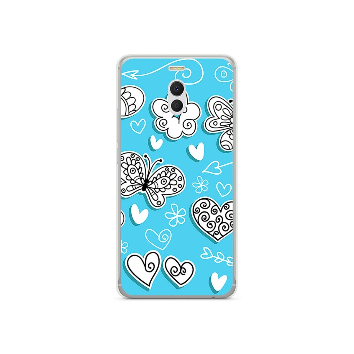 Funda Gel Tpu para Meizu M6 Note Diseño Mariposas Dibujos