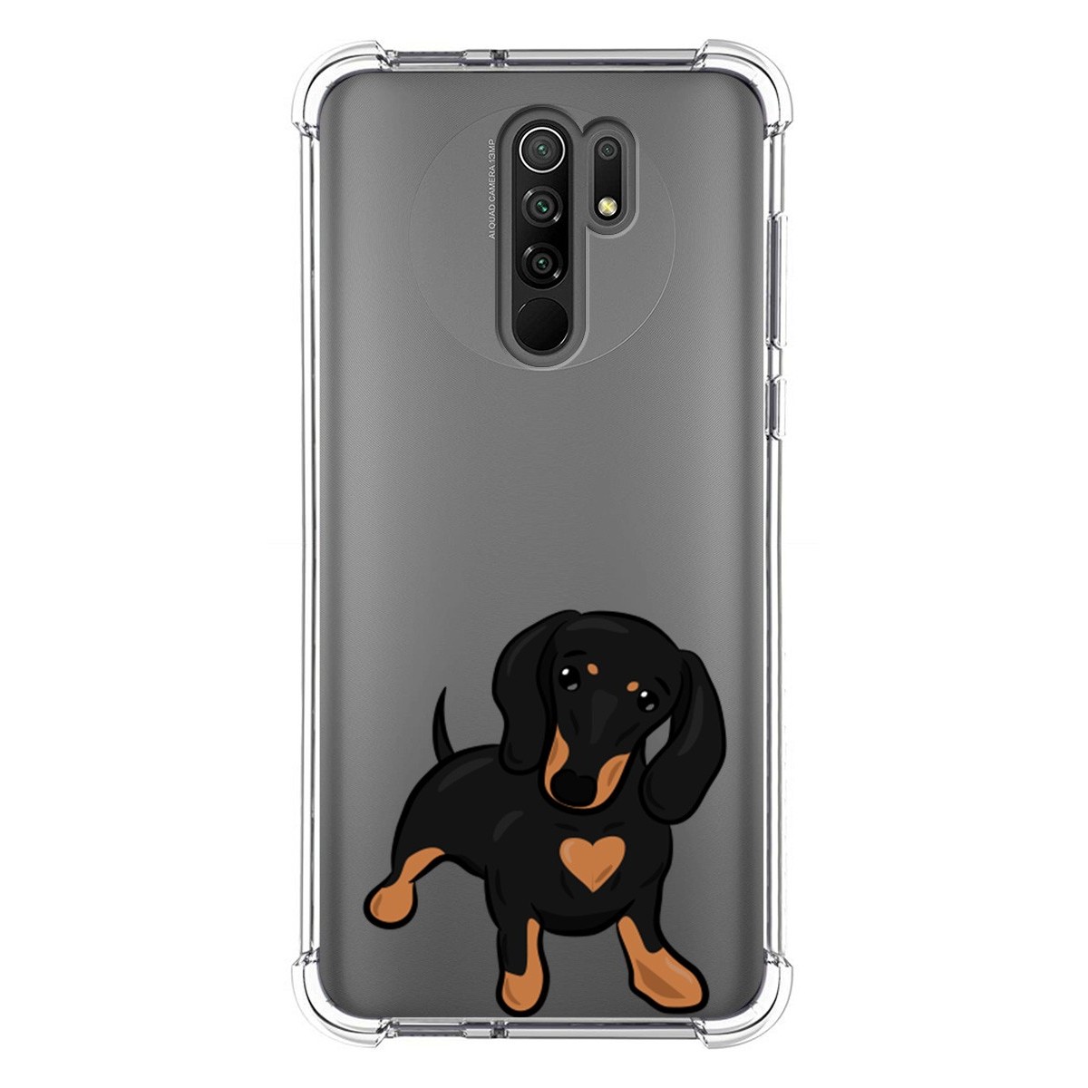 Funda Silicona Antigolpes para Xiaomi Redmi 9 diseño Perros 04 Dibujos