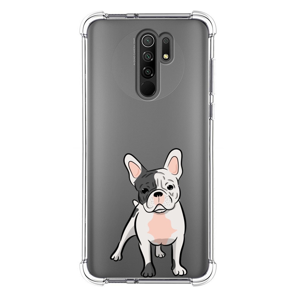 Funda Silicona Antigolpes para Xiaomi Redmi 9 diseño Perros 06 Dibujos