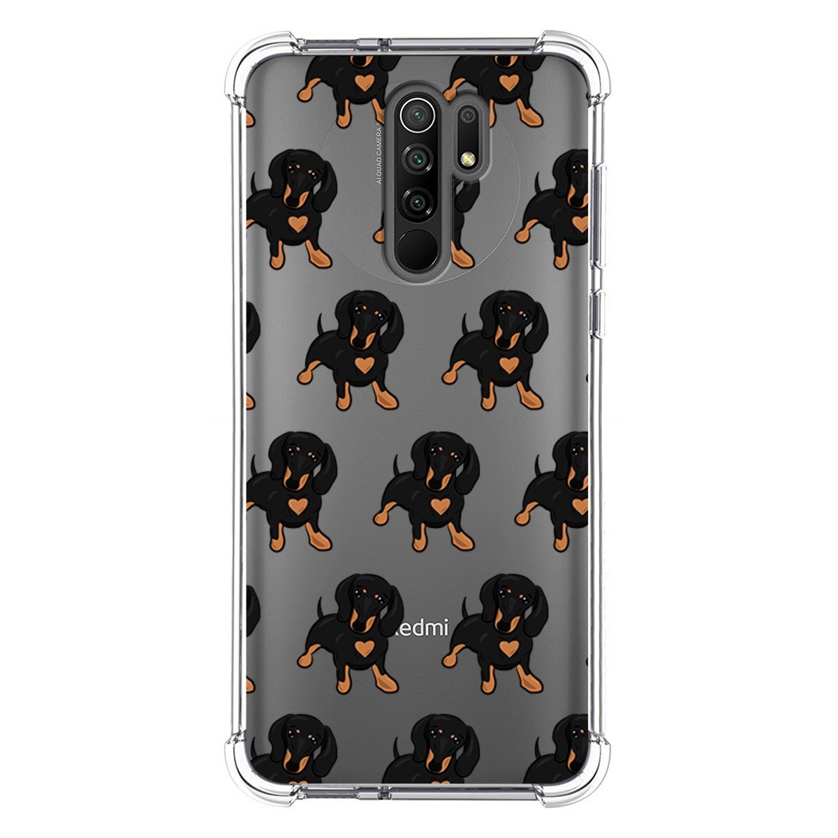 Funda Silicona Antigolpes para Xiaomi Redmi 9 diseño Perros 10 Dibujos