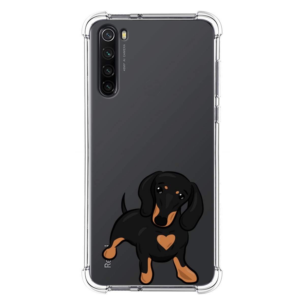 Funda Silicona Antigolpes para Xiaomi Redmi Note 8 (2019/2021) diseño Perros 04 Dibujos