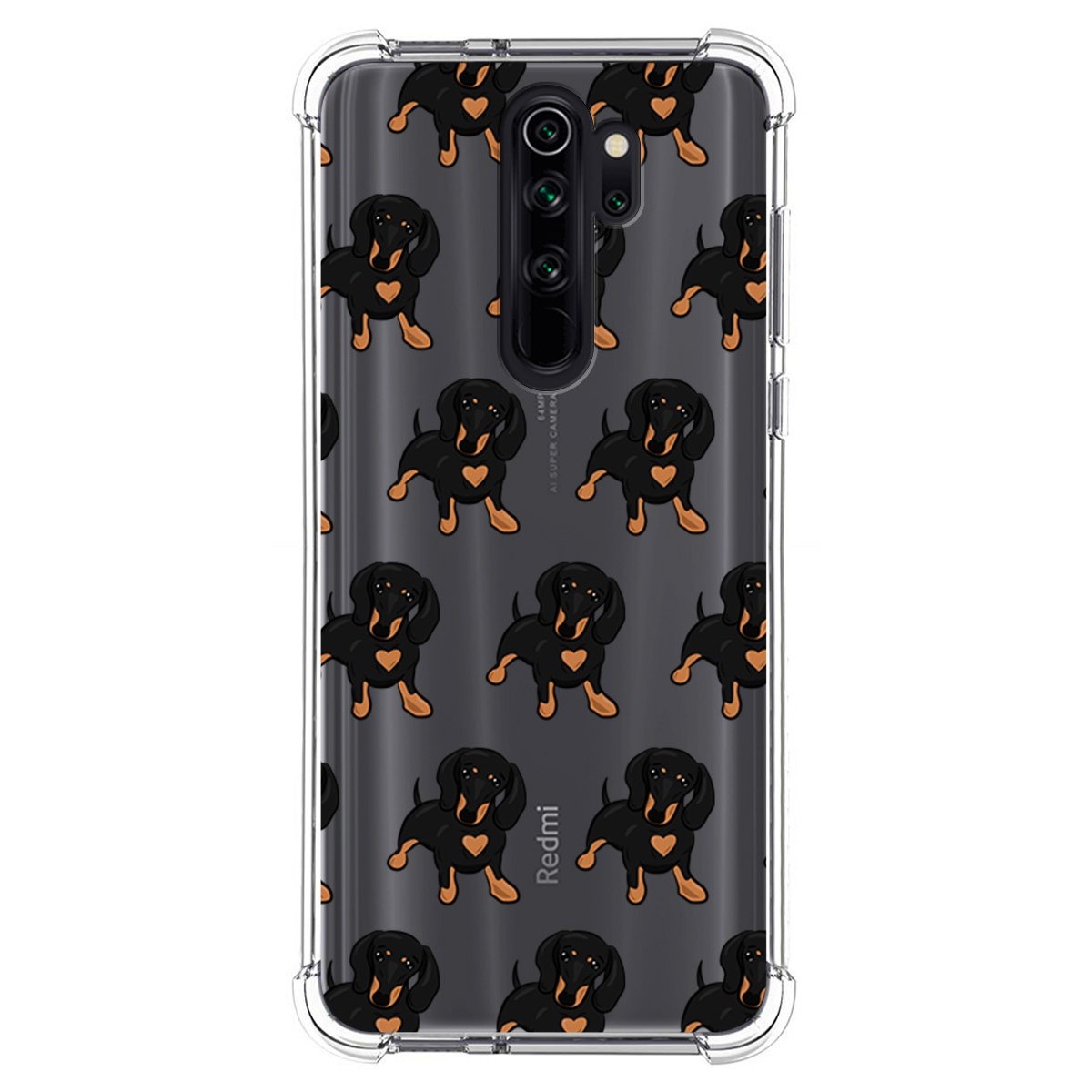 Funda Silicona Antigolpes para Xiaomi Redmi Note 8 Pro diseño Perros 10 Dibujos