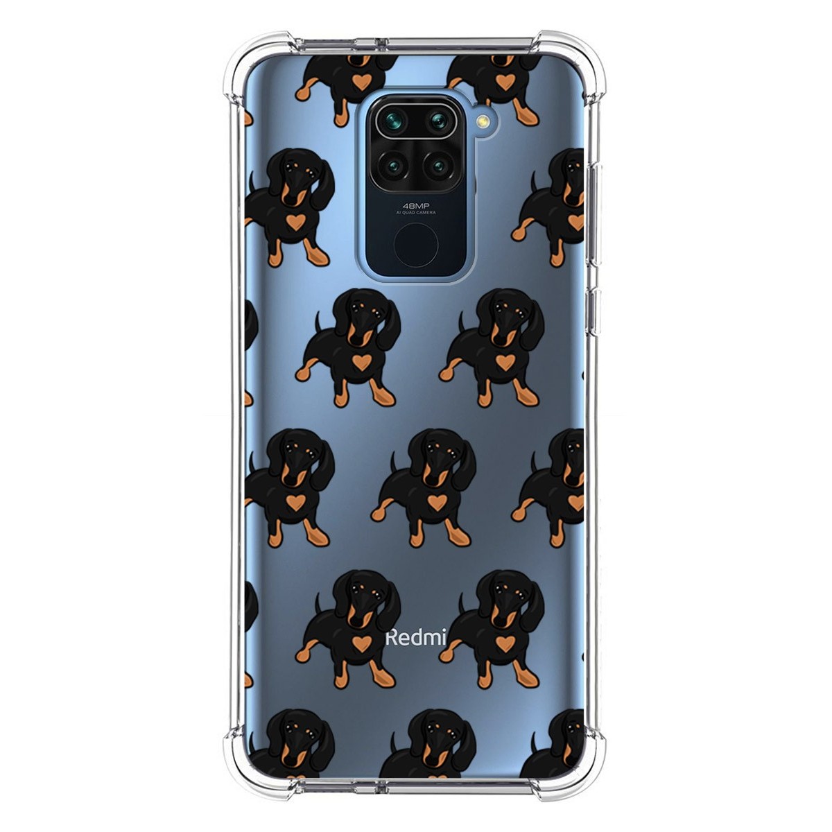 Funda Silicona Antigolpes para Xiaomi Redmi Note 9 diseño Perros 10 Dibujos
