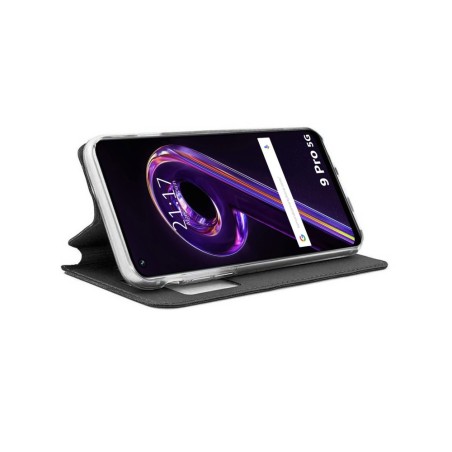 Funda Libro Soporte con Ventana para Realme 9 Pro 5G color Negra
