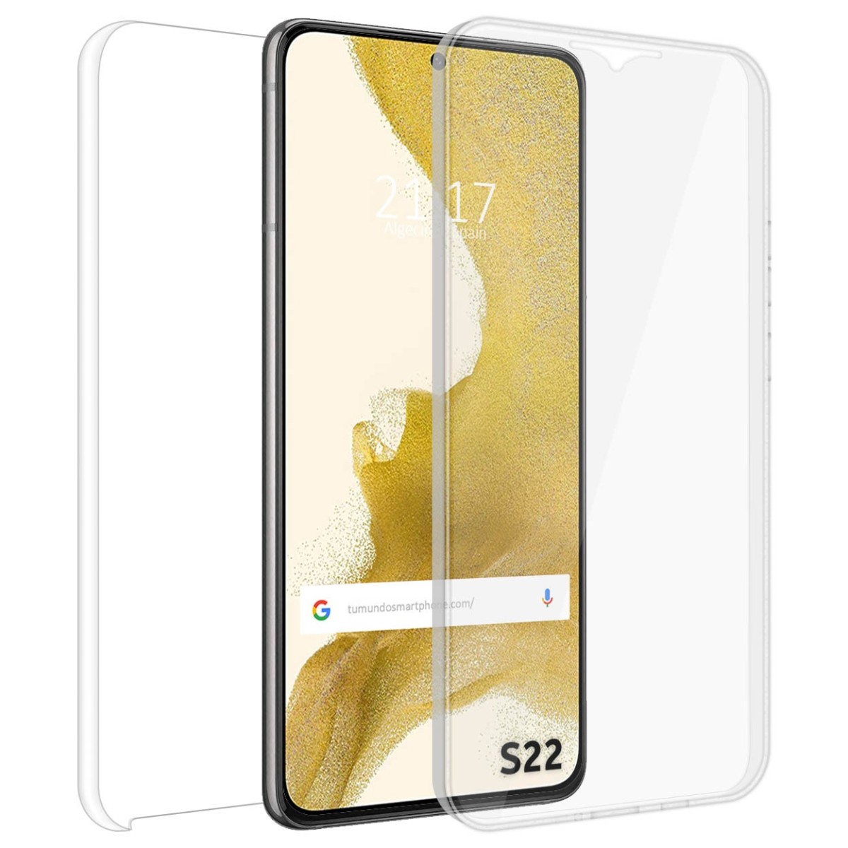 Funda Doble Transparente Pc + Tpu Full Body 360 para Samsung Galaxy S22 5G
