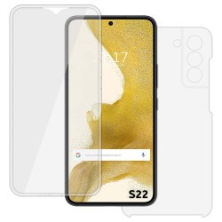 Funda Doble Transparente Pc + Tpu Full Body 360 para Samsung Galaxy S22 5G 2