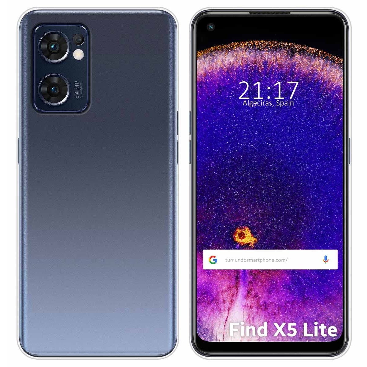 Funda Silicona Gel TPU Transparente para Oppo Find X5 Lite 5G