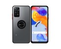 Funda Mate con Borde Negro y Anillo Giratorio 360 para Xiaomi Redmi Note 11 Pro / 11 Pro 5G