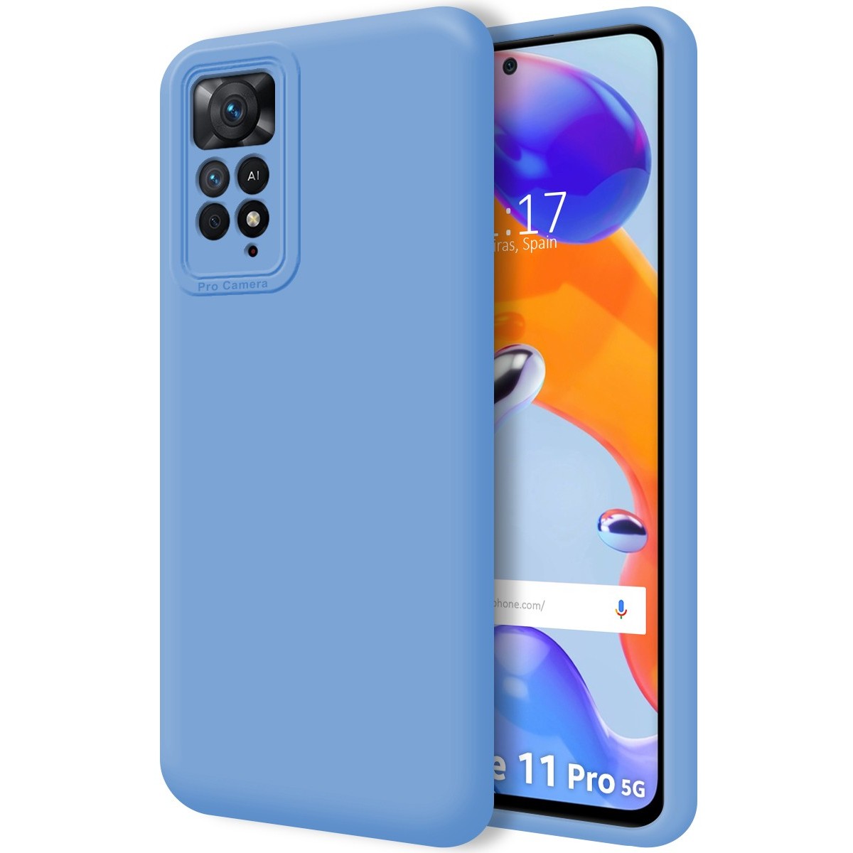 Funda Silicona Líquida Ultra Suave para Xiaomi Redmi Note 11 Pro / 11 Pro 5G color Azul