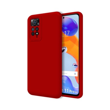 Funda Silicona Líquida Ultra Suave para Xiaomi Redmi Note 11 Pro / 11 Pro 5G color Roja