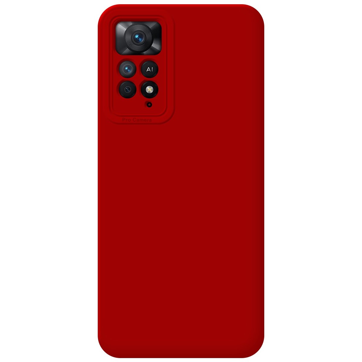 Funda Silicona Líquida Ultra Suave para Xiaomi Redmi Note 11 Pro / 11 Pro 5G color Roja