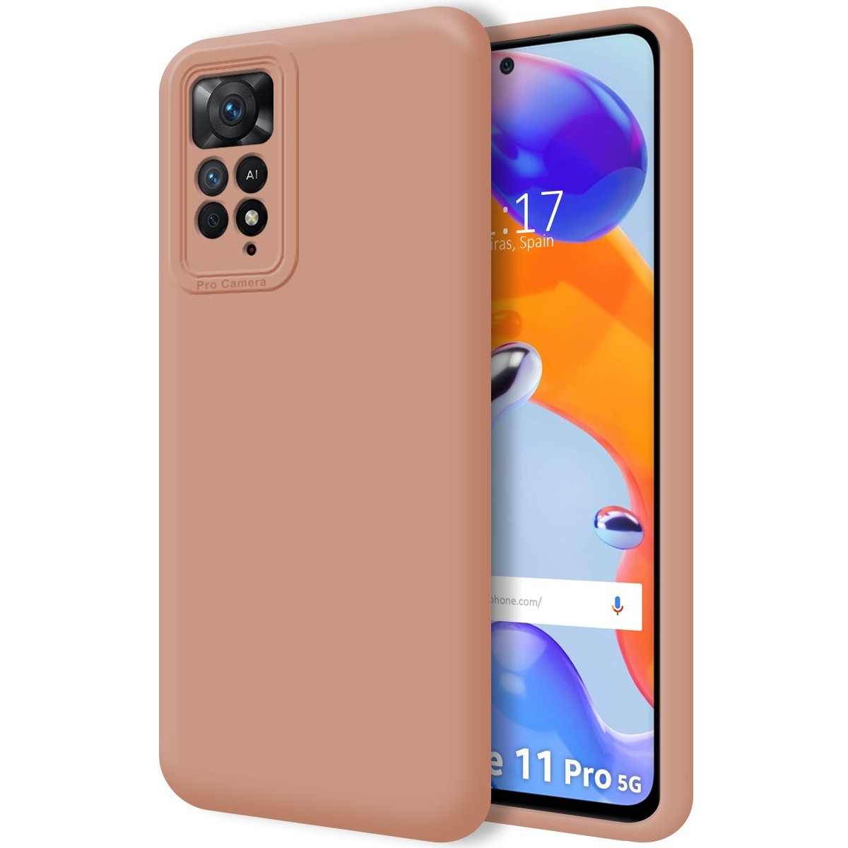 Funda Silicona Líquida Ultra Suave para Xiaomi Redmi Note 11 Pro / 11 Pro 5G color Rosa