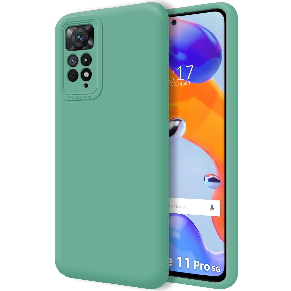 Funda Silicona Líquida Ultra Suave para Xiaomi Redmi Note 11 Pro / 11 Pro 5G color Verde
