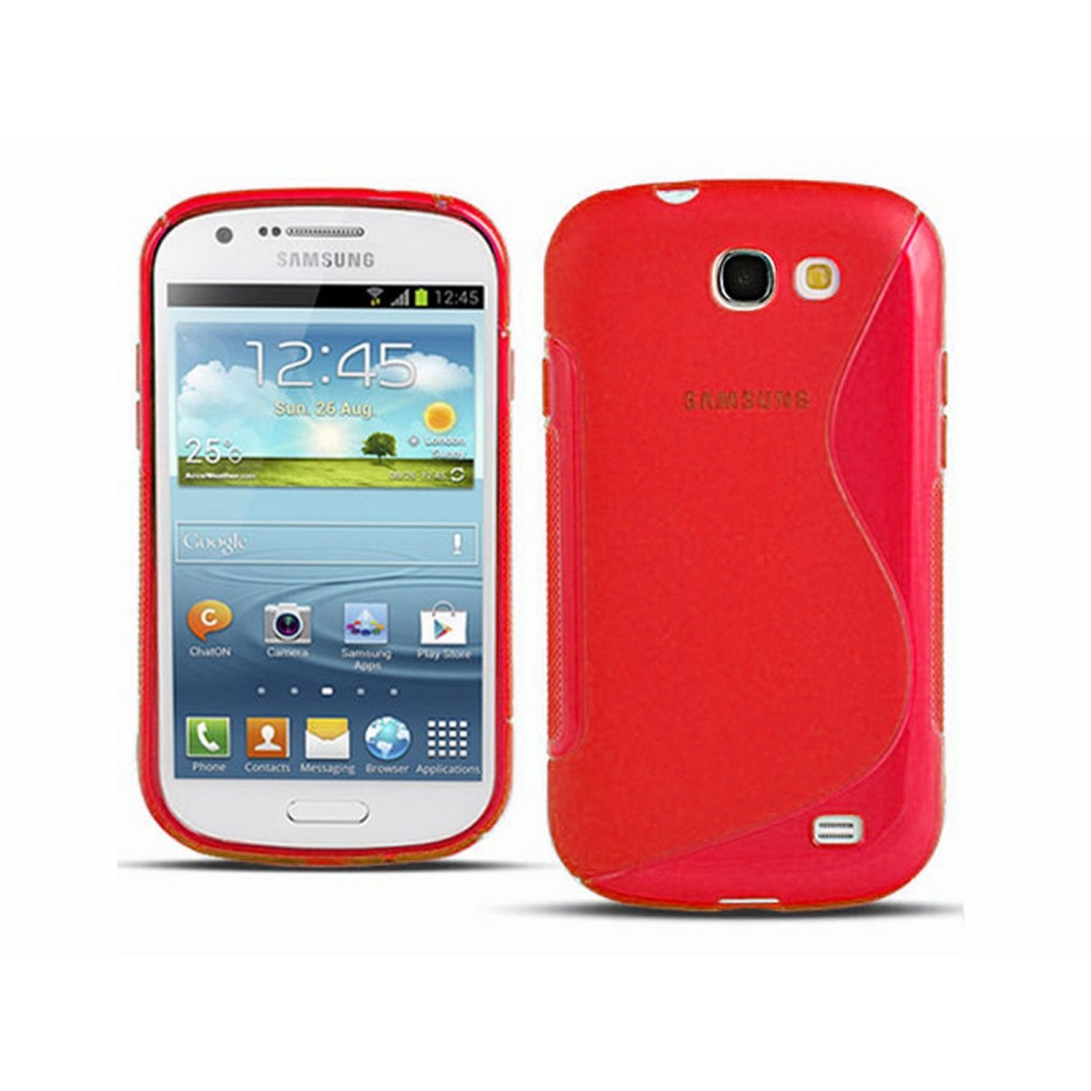 Funda Gel Tpu Samsung Samsung Galaxy Express I8730 S Line Color Roja
