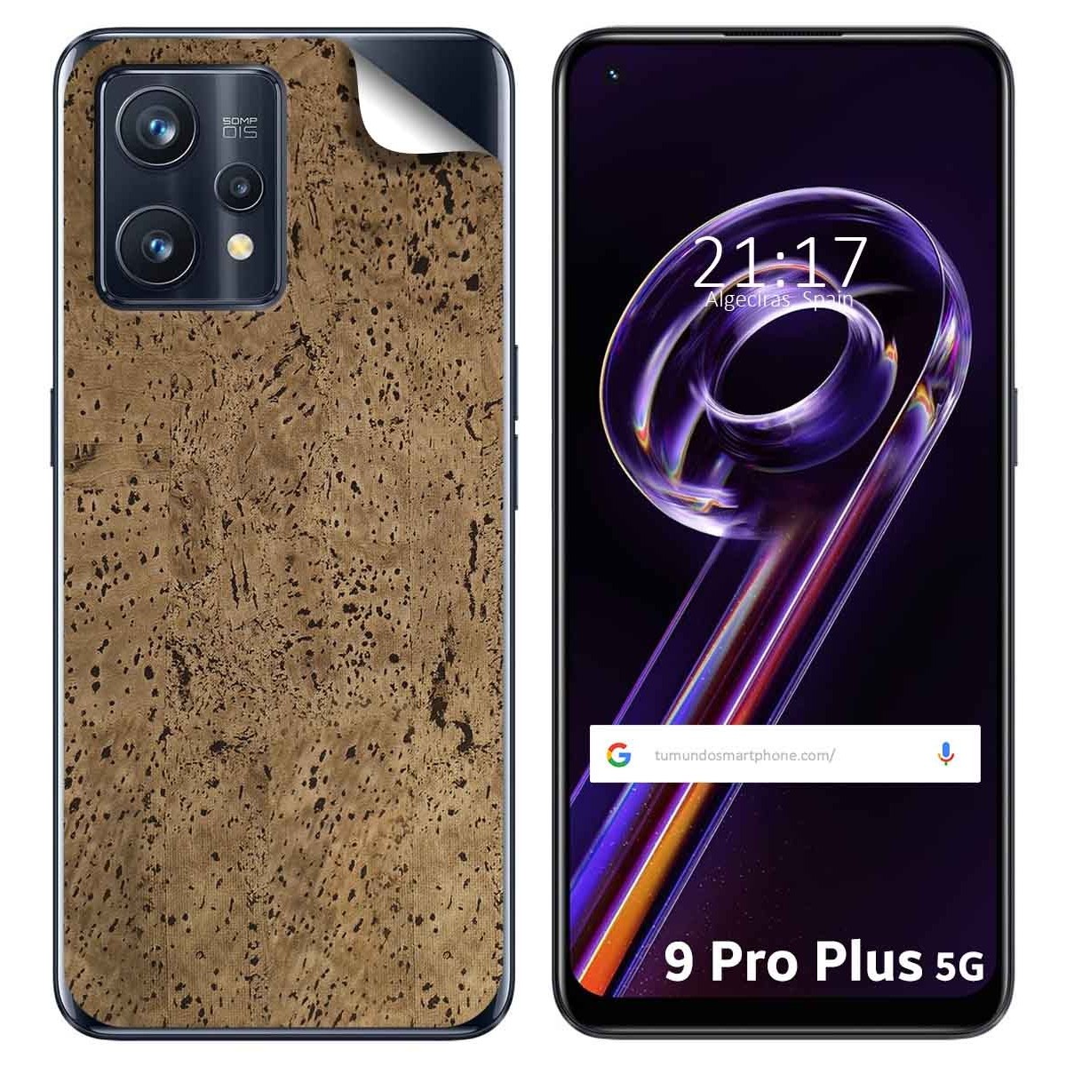 Pegatina Vinilo Autoadhesiva Textura Corcho para Realme 9 Pro Plus 5G