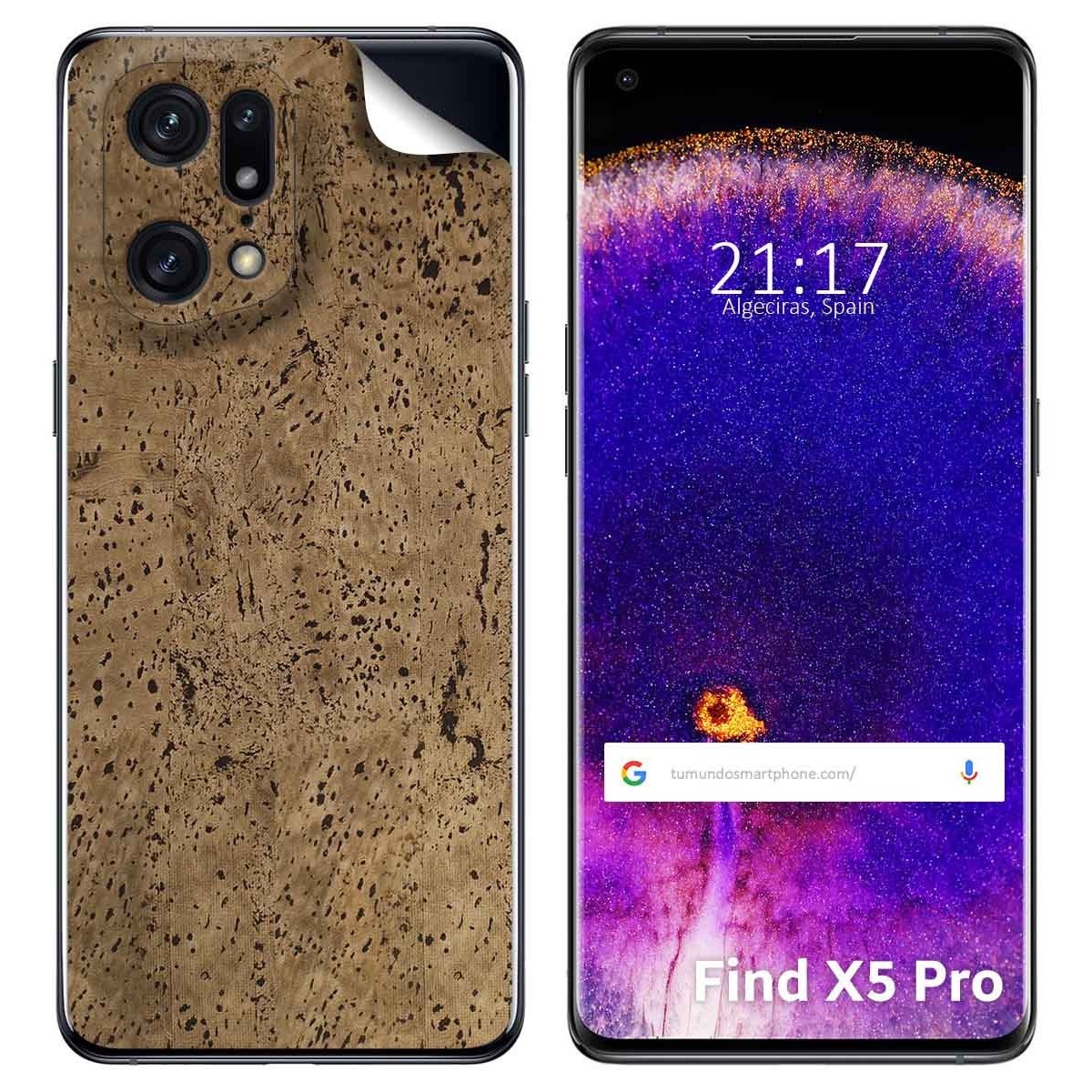 Pegatina Vinilo Autoadhesiva Textura Corcho para Oppo Find X5 Pro 5G