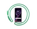 Funda Colgante Transparente para Realme 9 Pro Plus 5G con Cordon Verde Agua