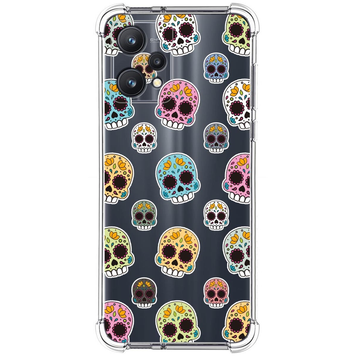 Funda Silicona Antigolpes para Realme 9 Pro 5G diseño Catrina Dibujos