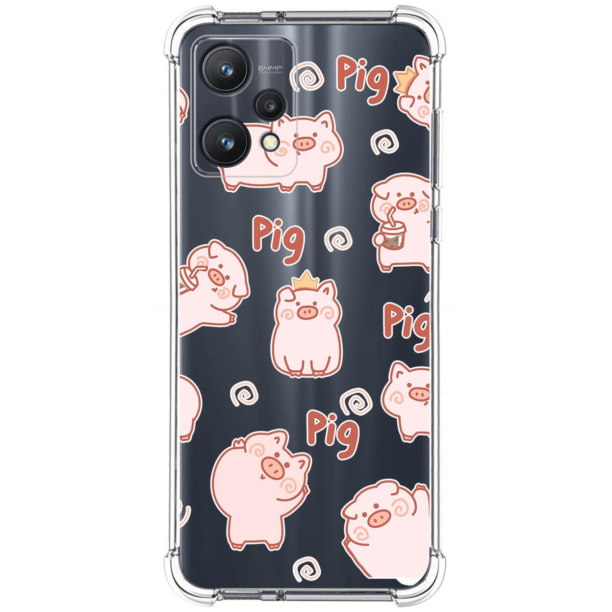 Funda Silicona Antigolpes para Realme 9 Pro 5G diseño Cerdos Dibujos