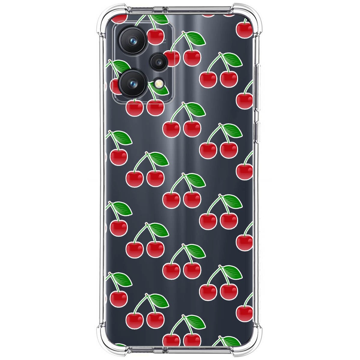Funda Silicona Antigolpes para Realme 9 Pro 5G diseño Cerezas Dibujos