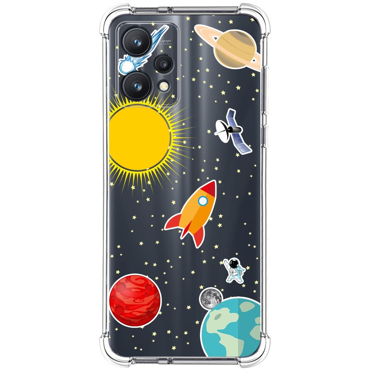 Funda Silicona Antigolpes para Realme 9 Pro 5G diseño Espacio Dibujos