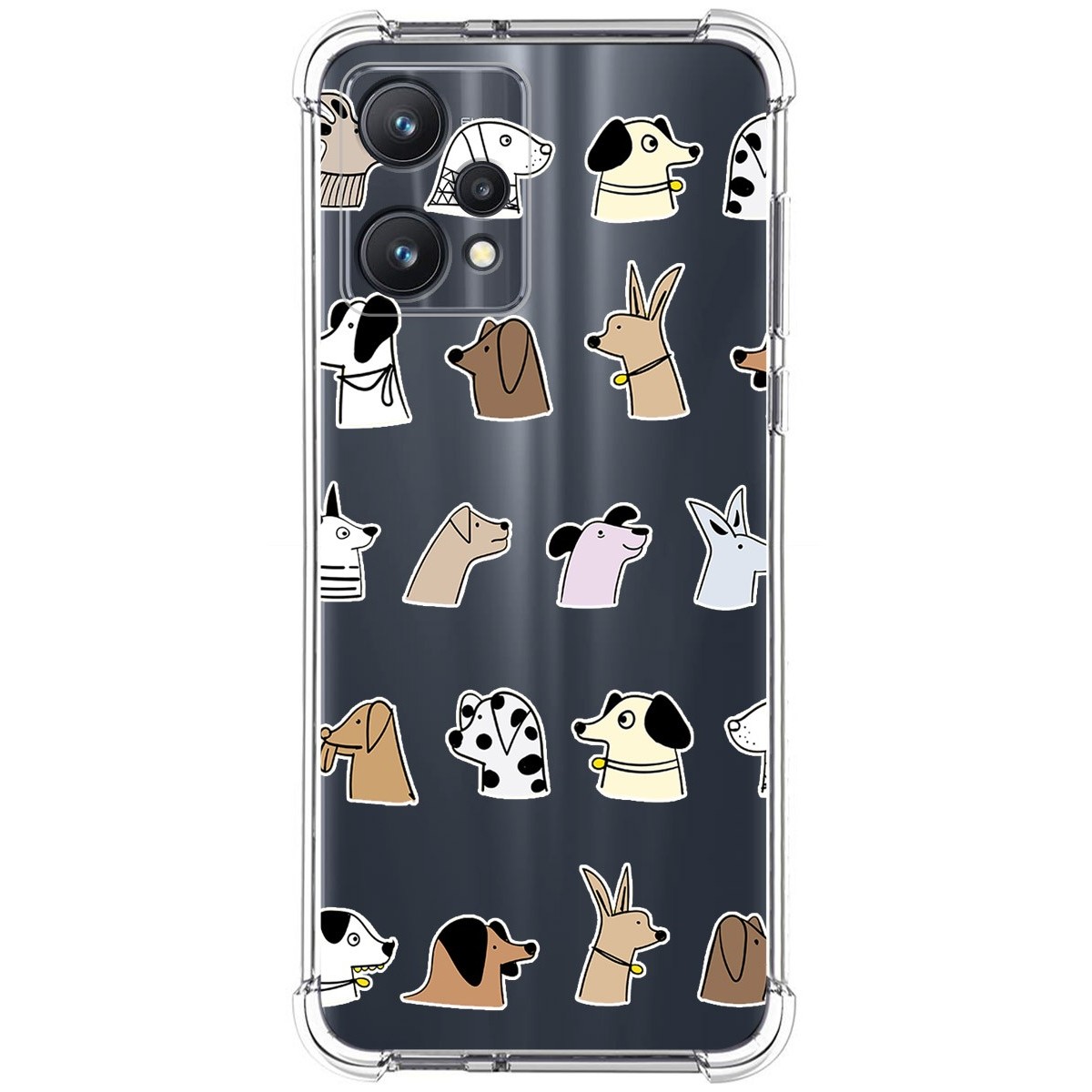 Funda Silicona Antigolpes para Realme 9 Pro 5G diseño Perros Dibujos