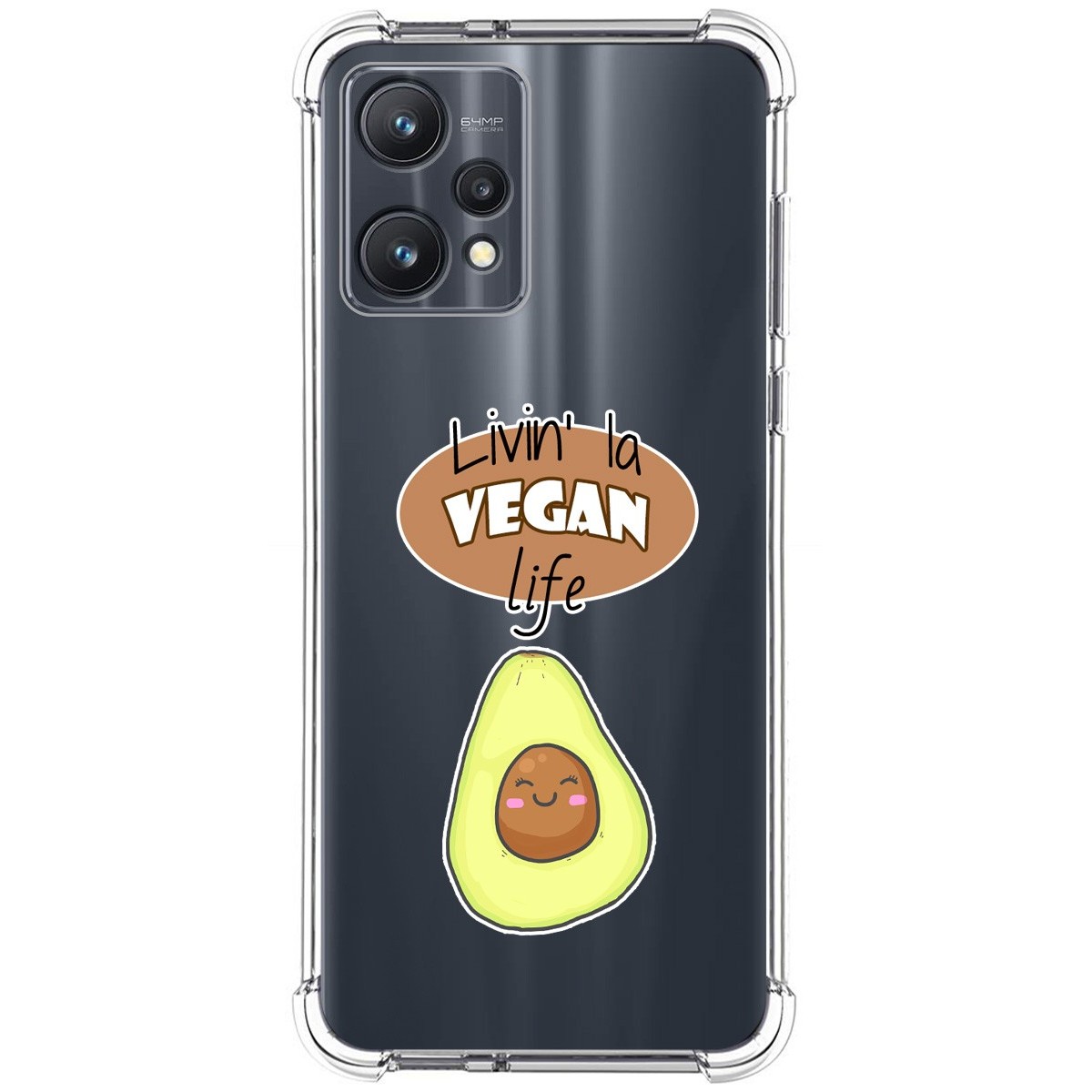 Funda Silicona Antigolpes para Realme 9 Pro 5G diseño Vegan Life Dibujos