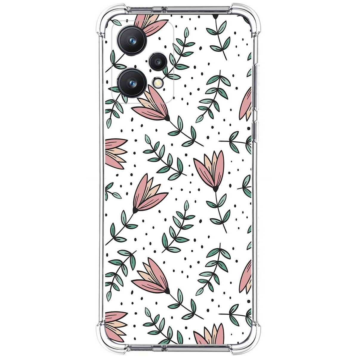 Funda Silicona Antigolpes para Realme 9 Pro 5G diseño Flores 01 Dibujos