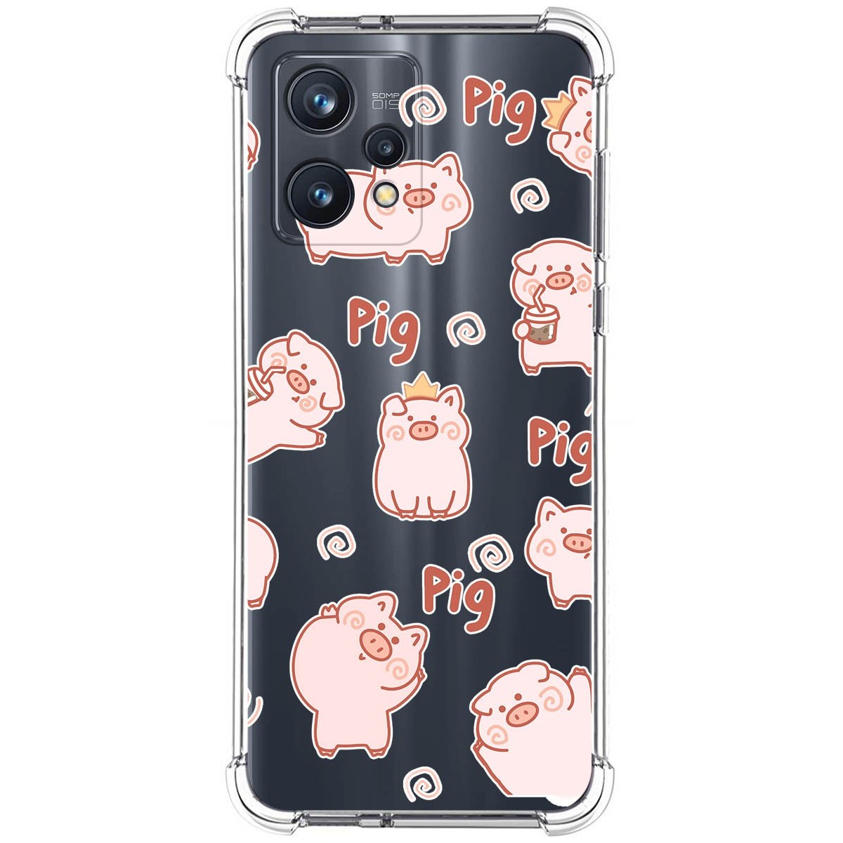Funda Silicona Antigolpes para Realme 9 Pro Plus 5G diseño Cerdos Dibujos