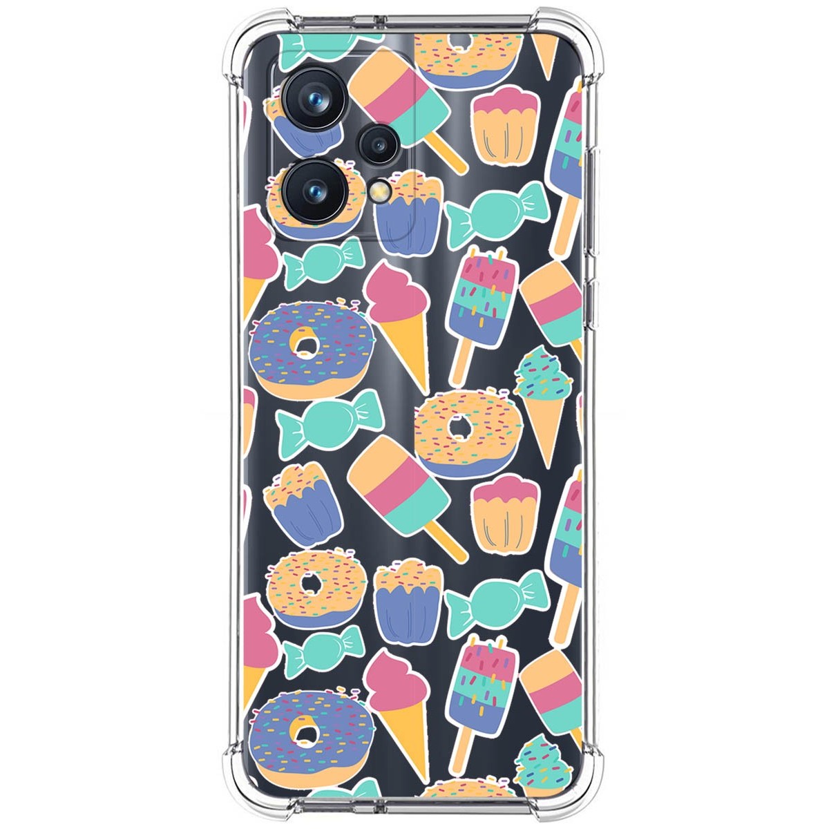 Funda Silicona Antigolpes para Realme 9 Pro Plus 5G diseño Dulces 02 Dibujos