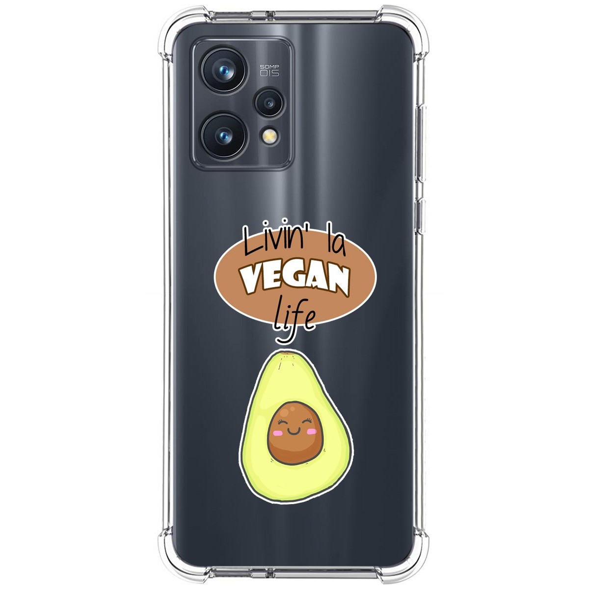 Funda Silicona Antigolpes para Realme 9 Pro Plus 5G diseño Vegan Life Dibujos