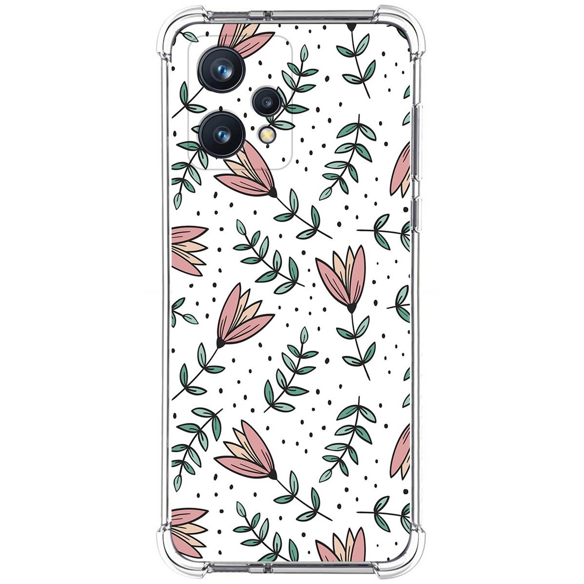 Funda Silicona Antigolpes para Realme 9 Pro Plus 5G diseño Flores 01 Dibujos