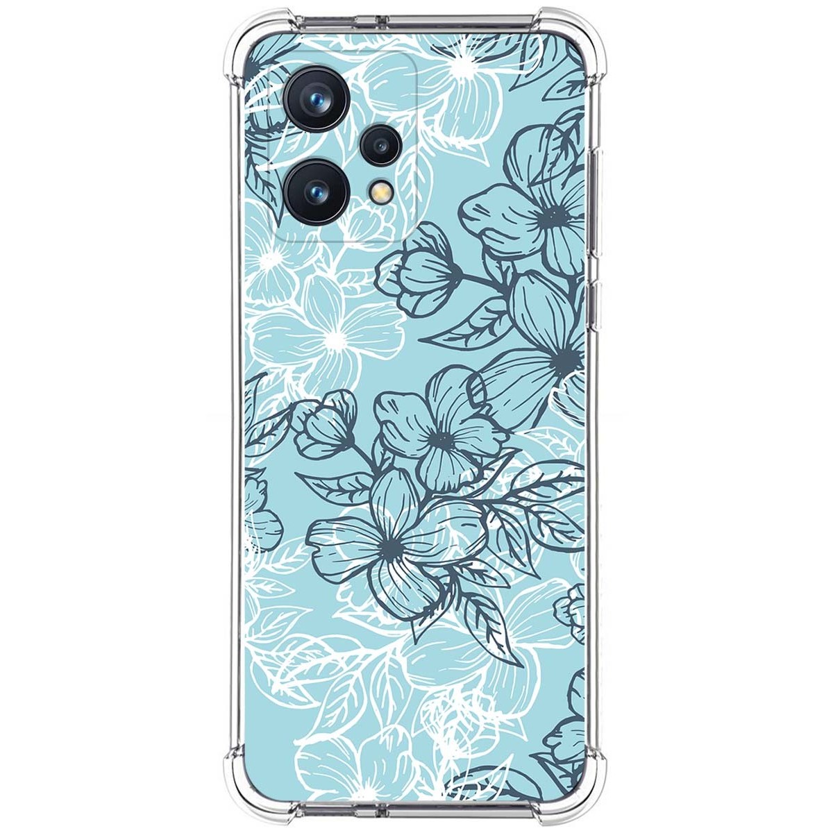 Funda Silicona Antigolpes para Realme 9 Pro Plus 5G diseño Flores 03 Dibujos
