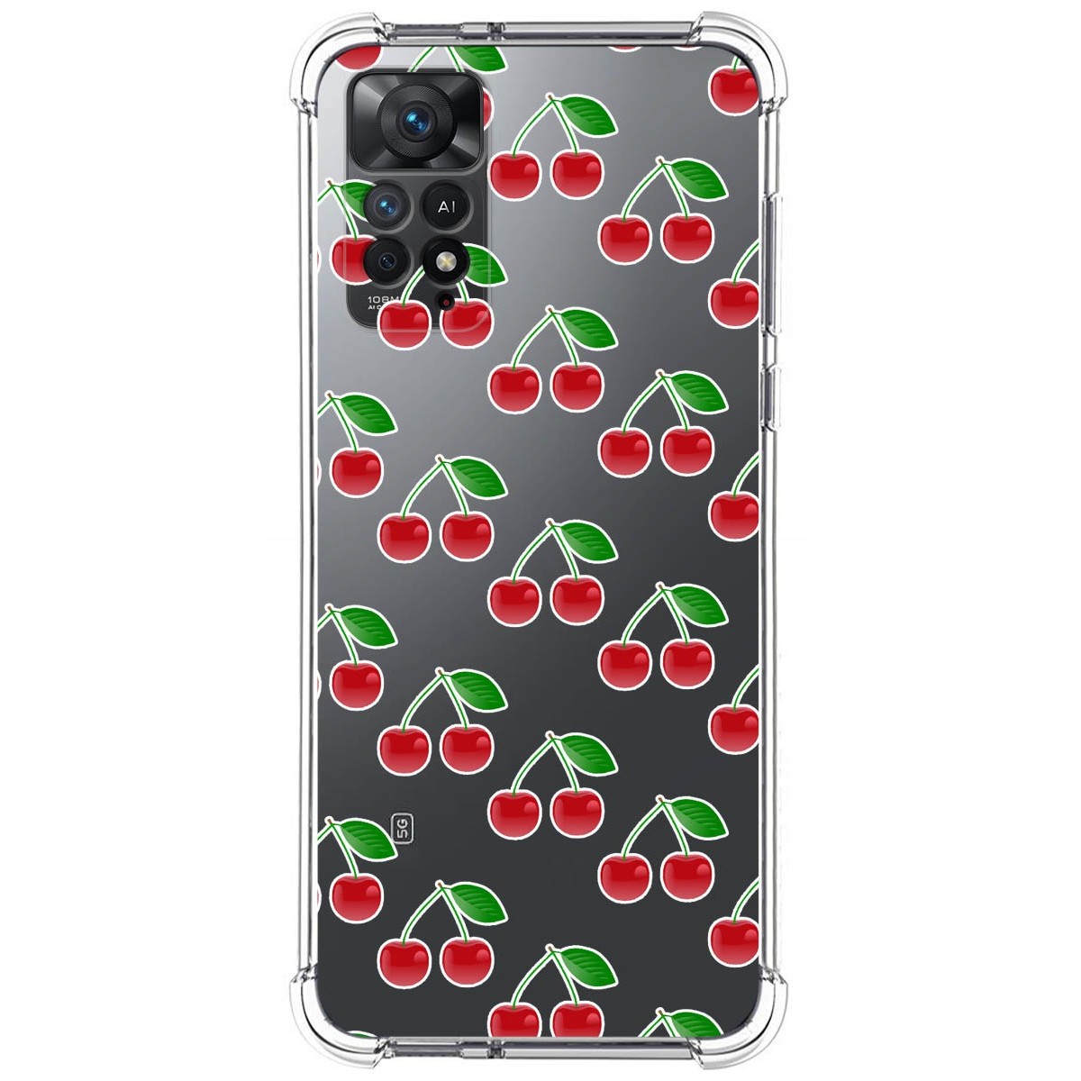 Funda Silicona Antigolpes para Xiaomi Redmi Note 11 Pro / 11 Pro 5G diseño Cerezas Dibujos