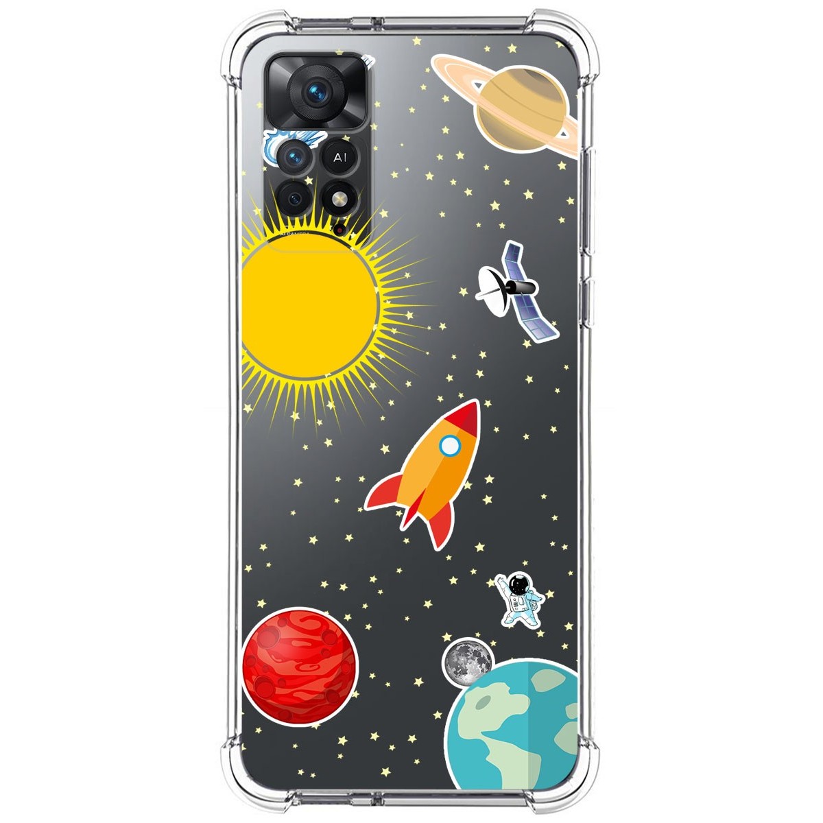Funda Silicona Antigolpes para Xiaomi Redmi Note 11 Pro / 11 Pro 5G diseño Espacio Dibujos