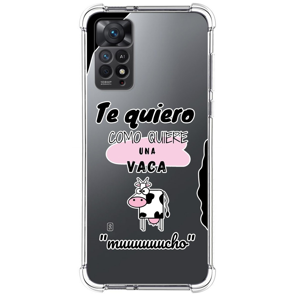 Funda Silicona Antigolpes para Xiaomi Redmi Note 11 Pro / 11 Pro 5G diseño Vaca Dibujos