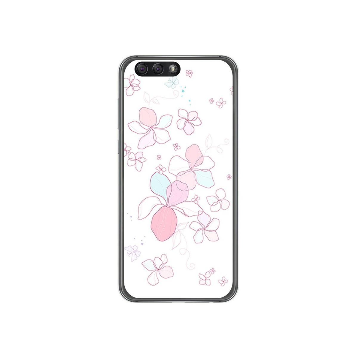 Funda Gel Tpu para Asus Zenfone 4 5.5" Ze554Kl Diseño Flores Minimal Dibujos