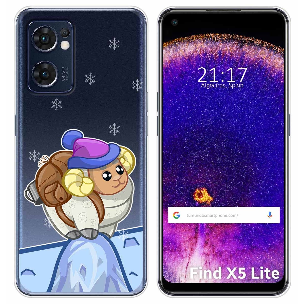 Funda Silicona Transparente para Oppo Find X5 Lite 5G diseño Cabra Dibujos