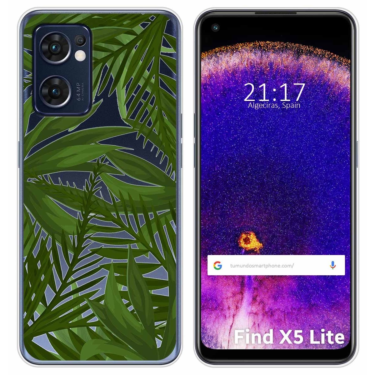 Funda Silicona Transparente para Oppo Find X5 Lite 5G diseño Jungla Dibujos