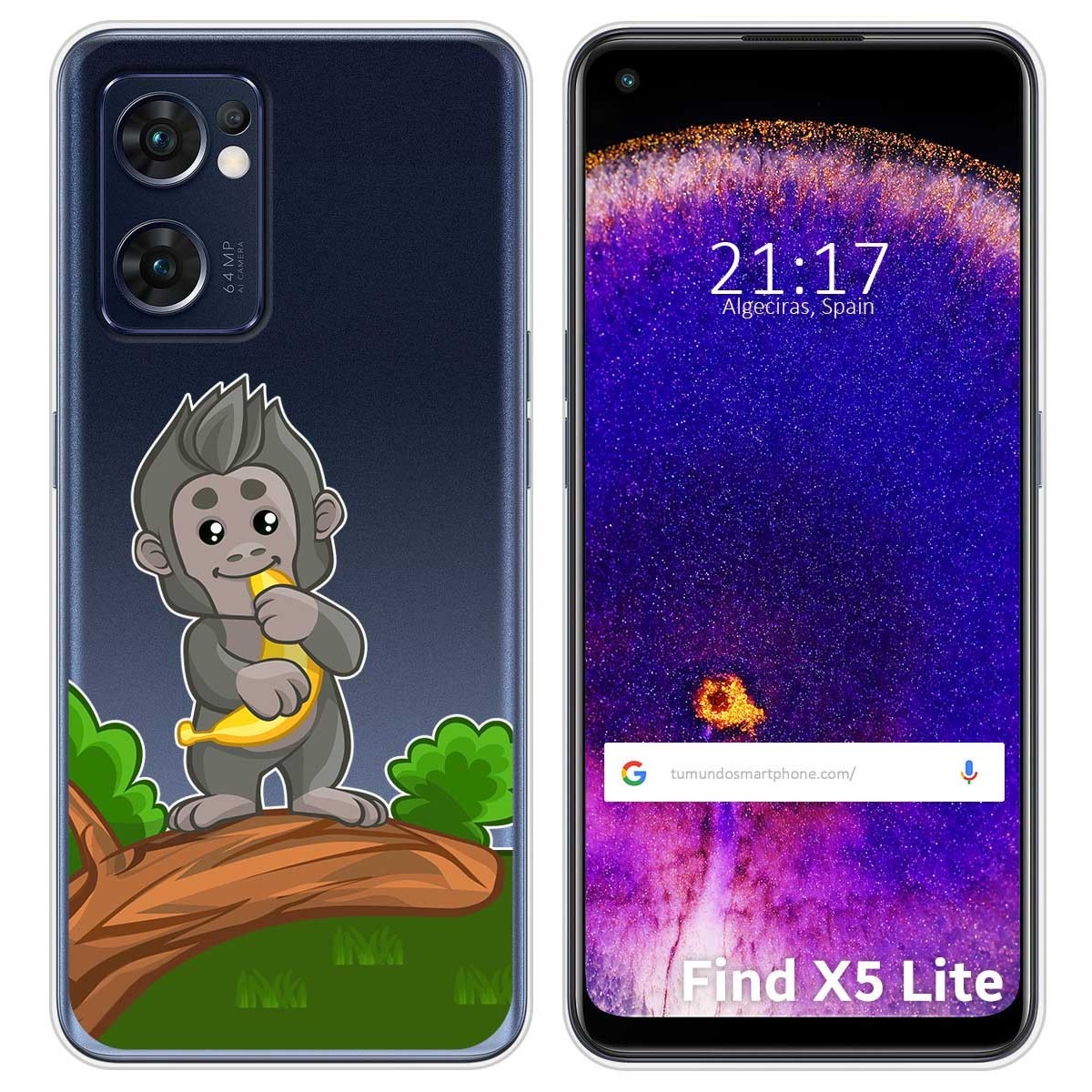 Funda Silicona Transparente para Oppo Find X5 Lite 5G diseño Mono Dibujos