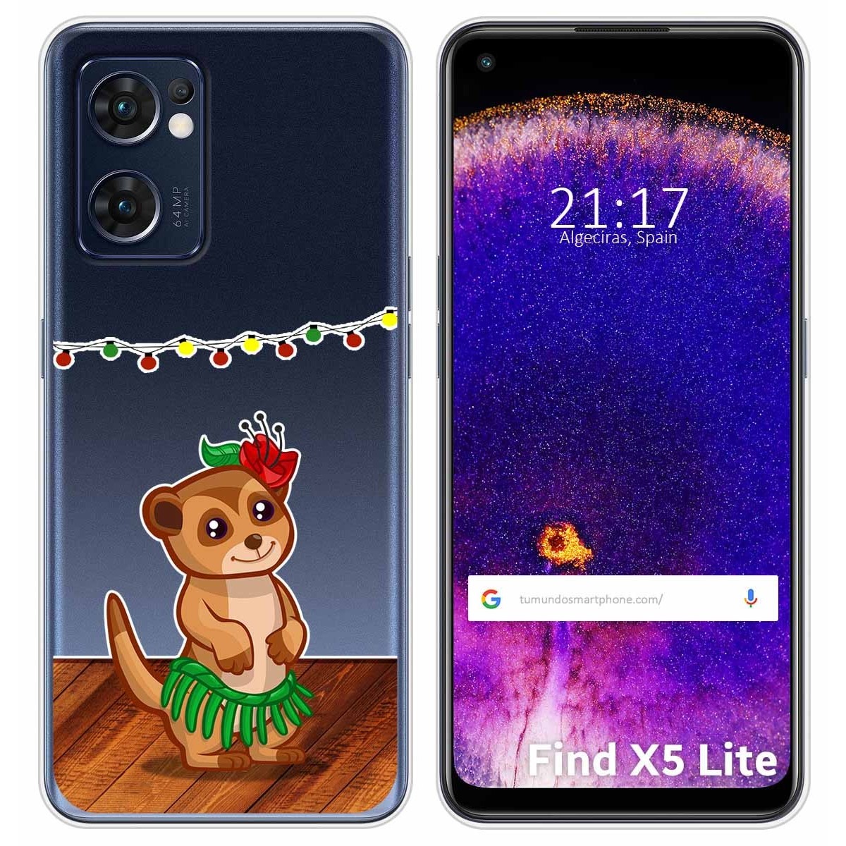 Funda Silicona Transparente para Oppo Find X5 Lite 5G diseño Suricata Dibujos