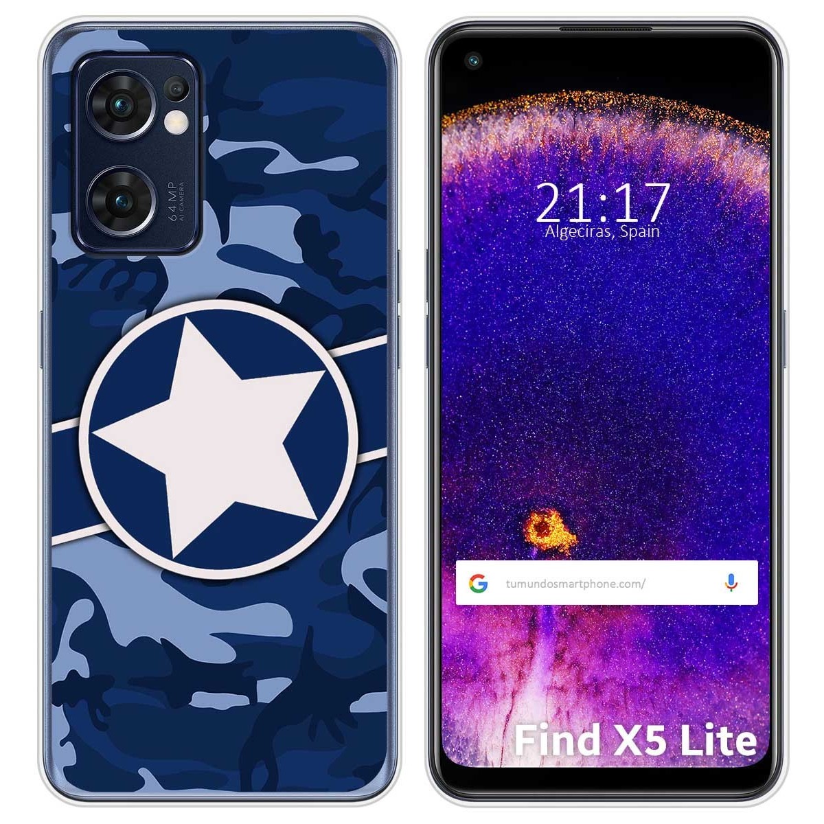 Funda Silicona para Oppo Find X5 Lite 5G diseño Camuflaje 03 Dibujos