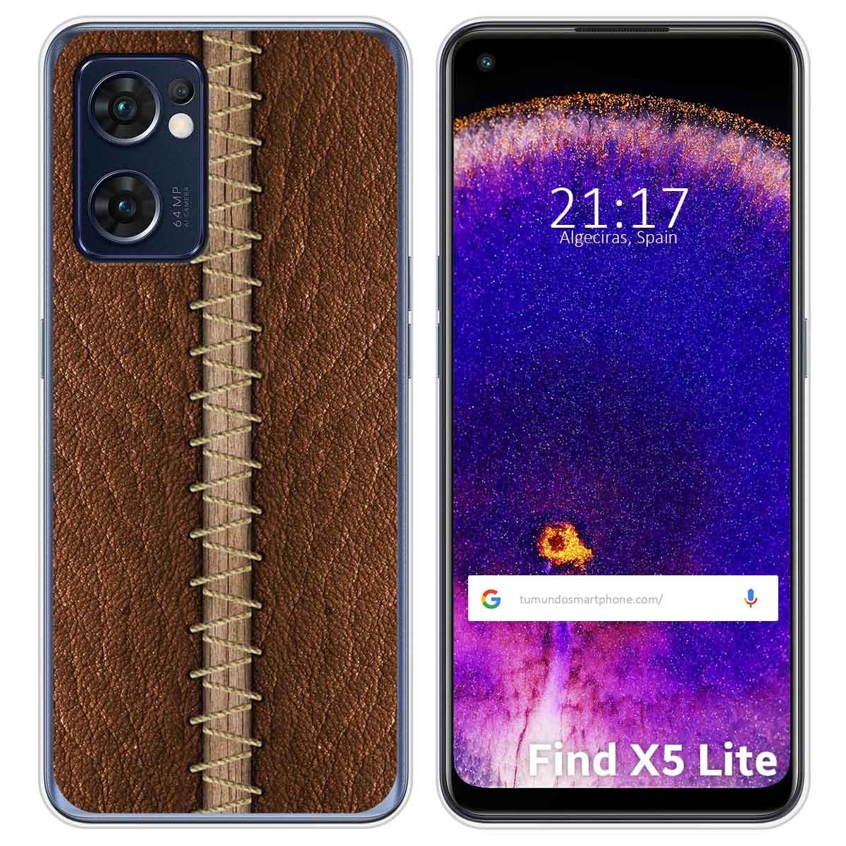 Funda Silicona para Oppo Find X5 Lite 5G diseño Cuero 01 Dibujos