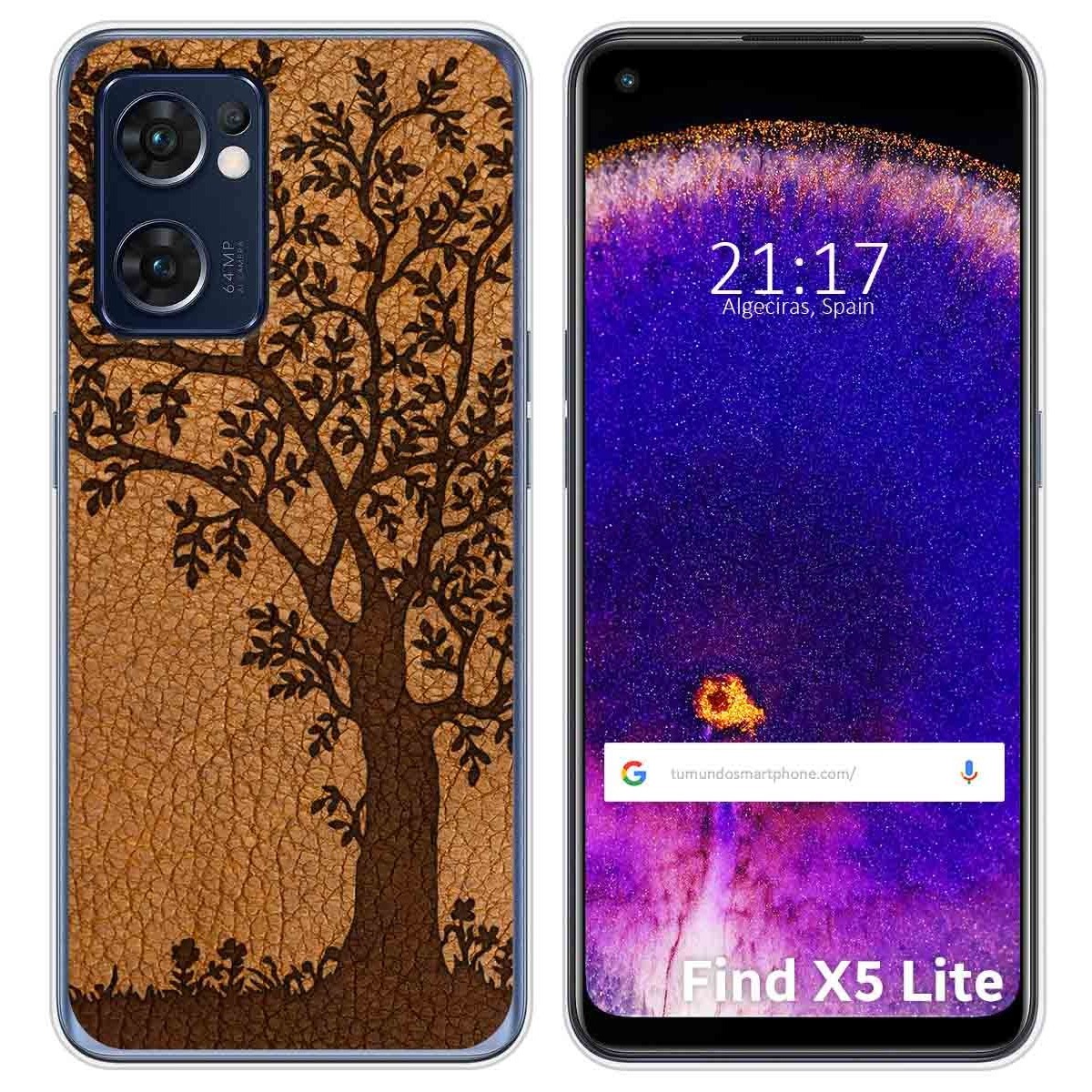Funda Silicona para Oppo Find X5 Lite 5G diseño Cuero 03 Dibujos